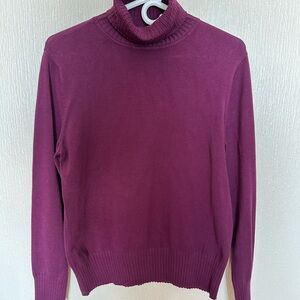 Time and Tru Rich Purple Turtleneck Sweater
